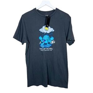 Vans Mens Gray Rain or Shine Short Sleeve Cotton Tee Shirt Size Medium NWT
